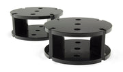 Air lift universal air spring spacer - 2in lift - two black plastic bases with holes