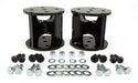 Black aluminum front and rear suspension mounts for air lift universal air spring spacer - 4in lift