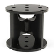 Air lift universal air spring spacer - 4in lift: black plastic cable holder with two holes