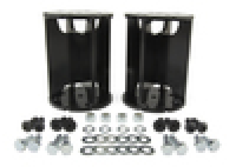 Black plastic door handles with screws for air lift universal air spring spacer - 6in lift