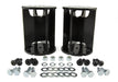 Black aluminum front and rear bumper mounts for jeep - air lift universal level air spring spacer - 6in lift