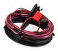 Close up of red and black wire harness with connector in air lift wirelessone harness for jeep wrangler