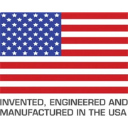 AMP Research Toyota Tacoma Bedxtender HD Max - Black with American flag and ’invented and manufactured in the USA’ text.