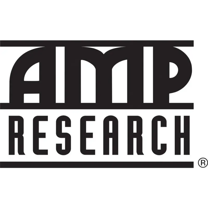 AMP Research logo on Toyota Tacoma Bedxtender HD Max - Black