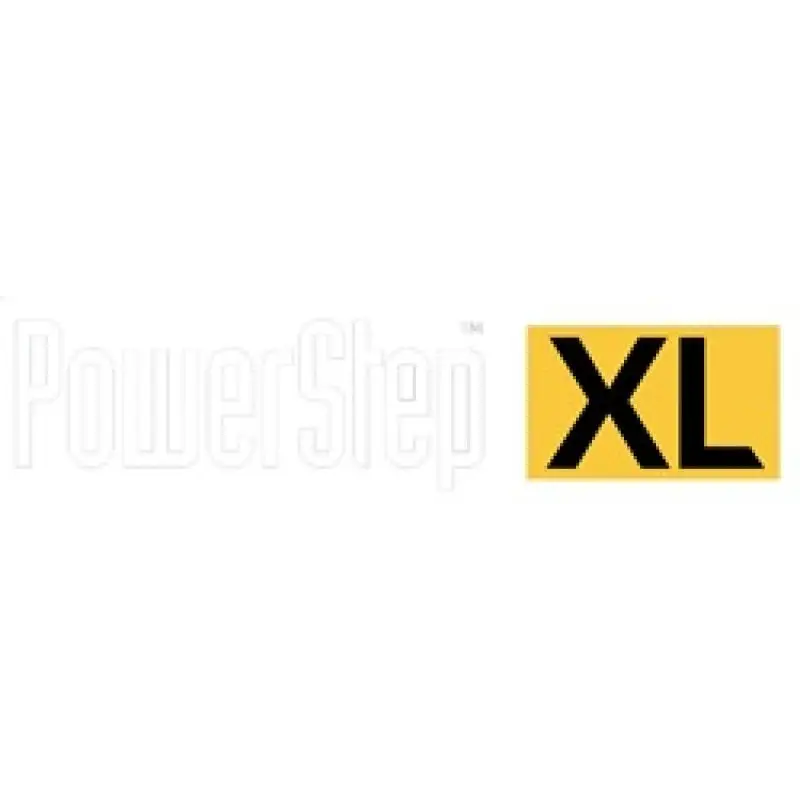 Yellow and black X logo on AMP Research PowerStep XL for Jeep Wrangler JL.
