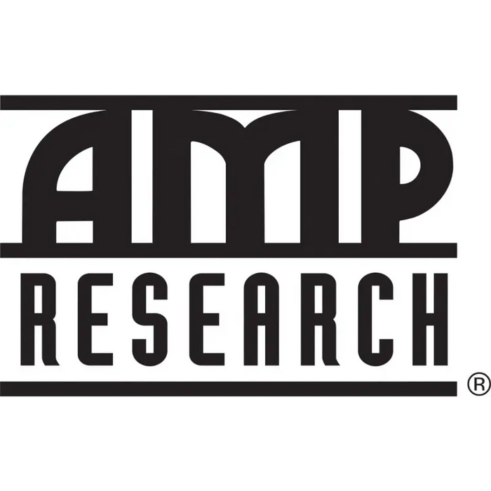 AMP Research 18-24 Jeep Wrangler JL 4DR PowerStep - Black with Amp Research logo