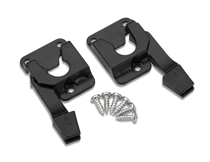 Amp research black aluminum front and rear bumper mounts for jeep wrangler and ford bronco