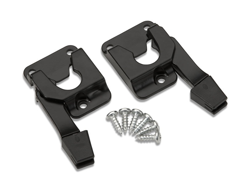 Amp research black aluminum front and rear bumper mounts for jeep wrangler and ford bronco