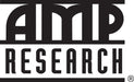 Amp research logo displayed on bedxtender - black for jeep wrangler and ford bronco