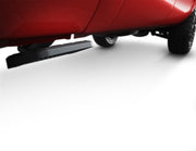 Red chevrolet silverado crew cab pickup with black tire - bedstep2 by amp research