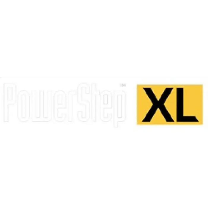 AMP Research PowerStep XL logo in yellow and black with letter x.