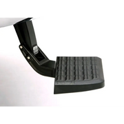 AMP Research Toyota Tacoma BedStep - Black: black plastic step stool with foot support