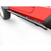 Red Jeep Wrangler JK 2 Door with AMP Research PowerStep in Black