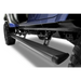 Close up of blue Jeep Wrangler JK 4 Door PowerStep front bumper bar by AMP Research.