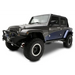 AMP Research 2007-2017 Jeep Wrangler JK 4 Door PowerStep - Black with Blue and White Stripe