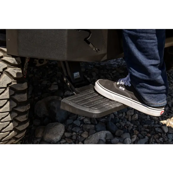 Black Jeep Wrangler JL BedStep with tire - AMP Research product