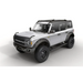 White SUV with black roof rack - AMP Research Powerstep Plug N Play for Ford Bronco and Ford Ranger