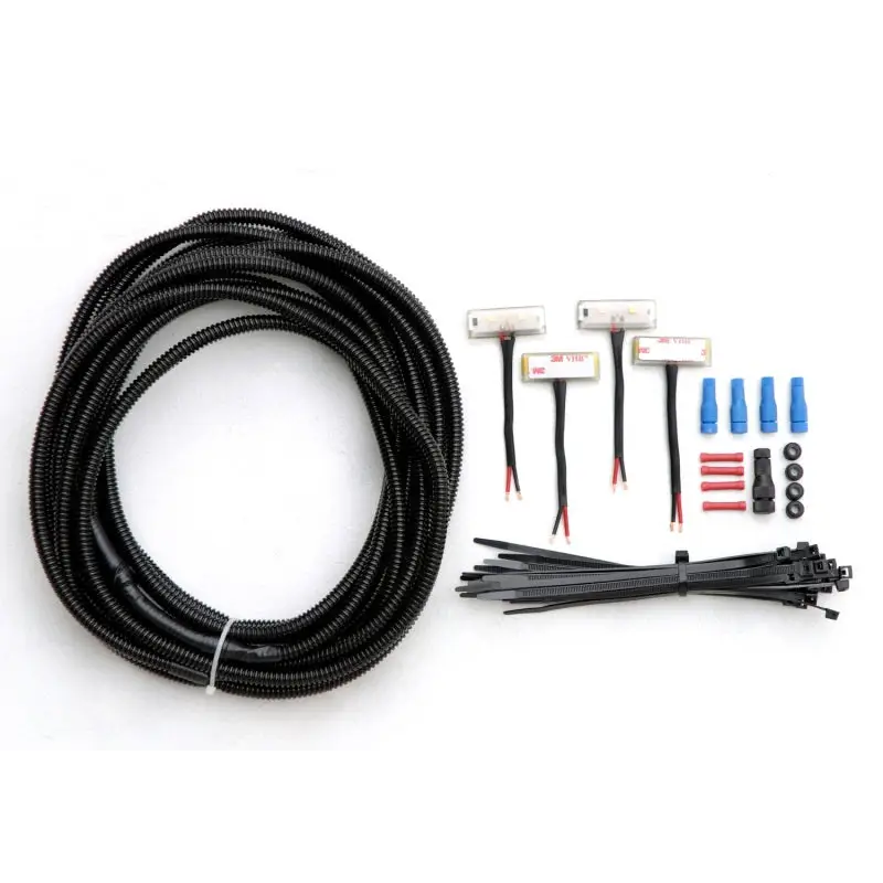 Black braiding kit with white background - for AMP Research PowerStep LED Light Kit