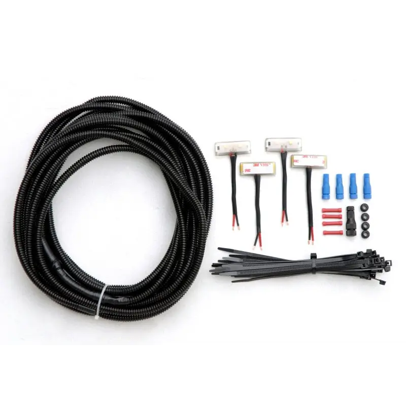 Black braiding kit with white background for AMP Research PowerStep LED Light Kit