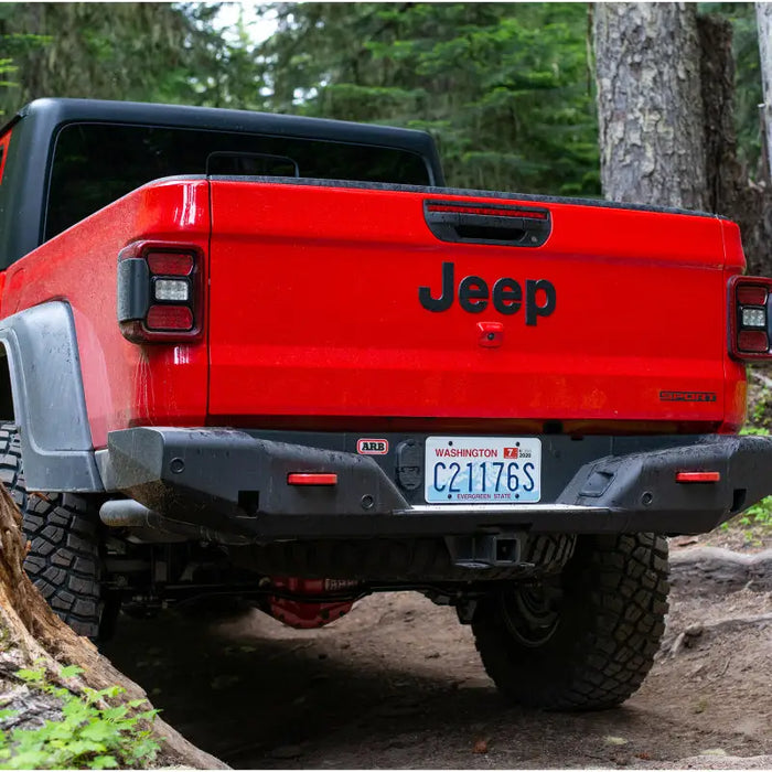 Red Jeep Gladiator JT Rear Bumper with Black Bumper