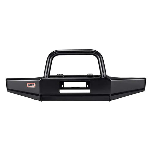 Jeep Wrangler TJ Multi-Fit Winch Bumper with Black Truck Bed.