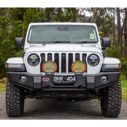 ARB 87-96 Jeep Wrangler YJ/ 97-06 Jeep Wrangler TJ Multi-fit Winch Bumper with Front-mounted Bumper on Jeep