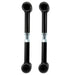 Black and chrome steering stabilizers with clear glass on arb adj upr trailing arm 80/105 rear