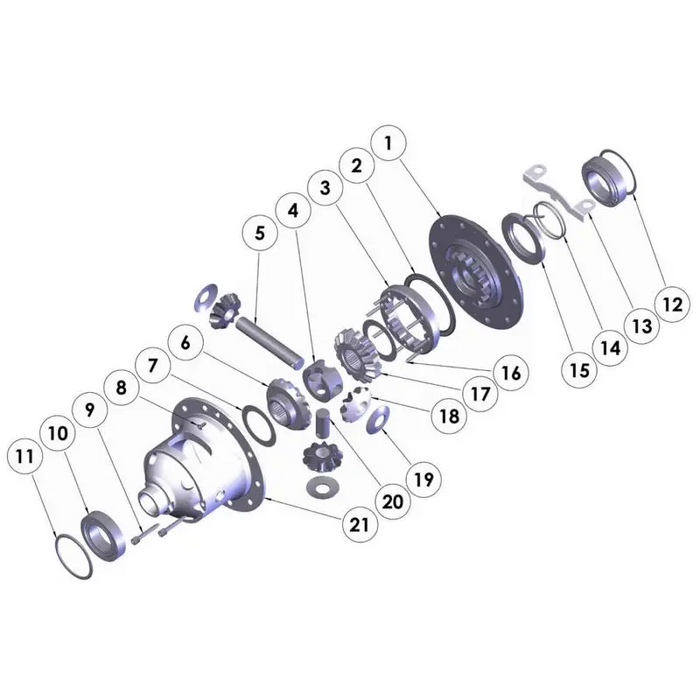 Diagram of ARB Airlocker Dana 44A 30Spl S/N Steering Wheel Parts