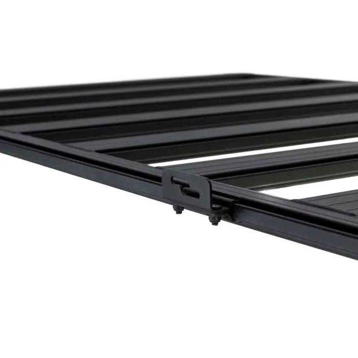 Steel black finish side rails on ARB BASE Rack Awning Bracket Quick Release.