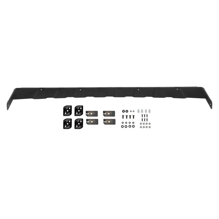 Black license plate displayed on ARB Base Rack Deflector Base Rack 1770040 and Base Rack Mount Kit 17920020