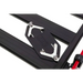 Open sliding door and latch on ARB BASE Rack Gas Bottle Holder for Jeep Wrangler.