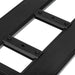 Black metal frame with two square holes in ARB Base Rack Narrow Bridge Plate