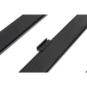 Black ARB BASE Rack T-Slot Adaptor side rails for Jeep Wrangler.