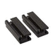 Pair of black metal brackets on white background for ARB BASE Rack T-Slot Adaptor