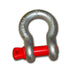 Close up of metal shack with red handle on ARB Bow Shackle 19mm 4.75T Rated Type S