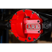 Red ARB Diff Cover Chrysler 8.25In protecting against road hazards.