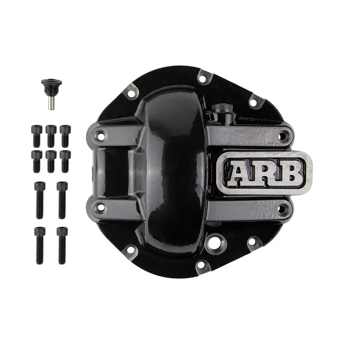 ARB Diff Cover D44 Blk protects Jeep Wrangler or Ford Bronco differential from road hazards.