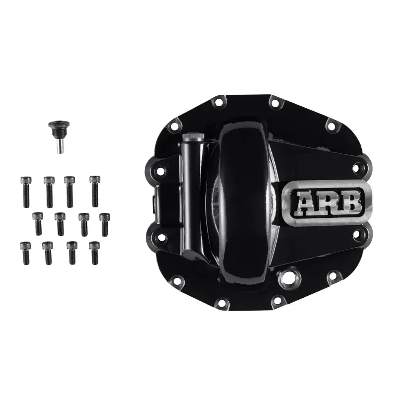 Black aluminum billet front hub kit for b & b, ARB’s differential cover for JL Rubicon or Sport M220 rear axle.