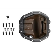 Black plastic water pump with a screw and screw on ARB’s differential cover.