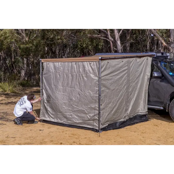 Deluxe ARB tent set up in desert landscape