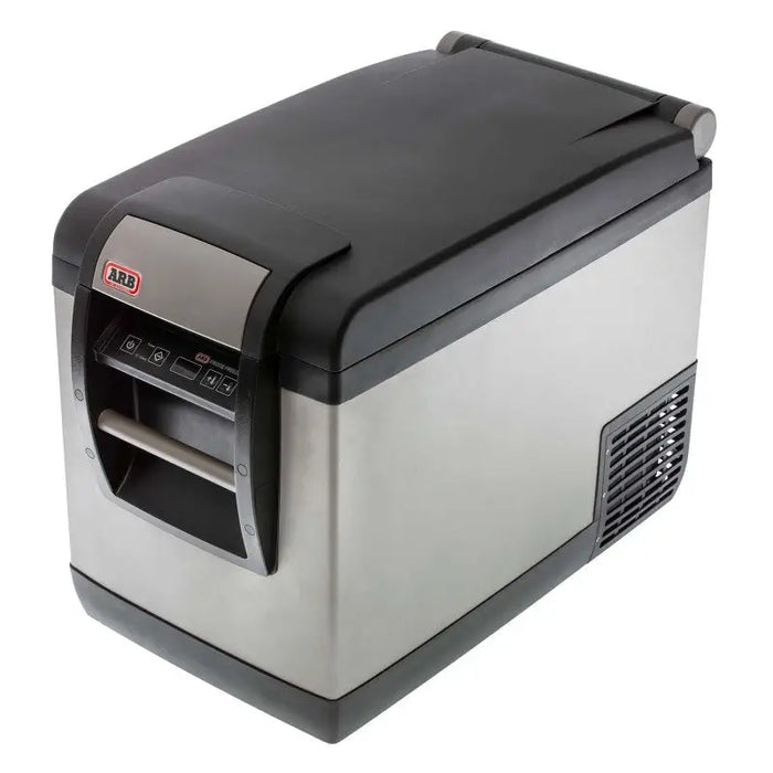 ARB Fridge 50 Quart Classic Series Plug B USA Spec - small ice maker with black and silver cover