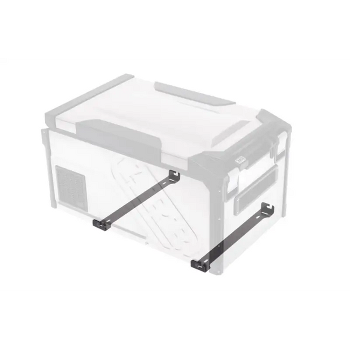 Clear plastic box with black handle featured in ARB Fridge Solid Mount Kit Elements 63Q