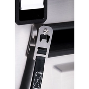 Black and white strap with silver buckle for ARB Fridge tie down kit 63Q.