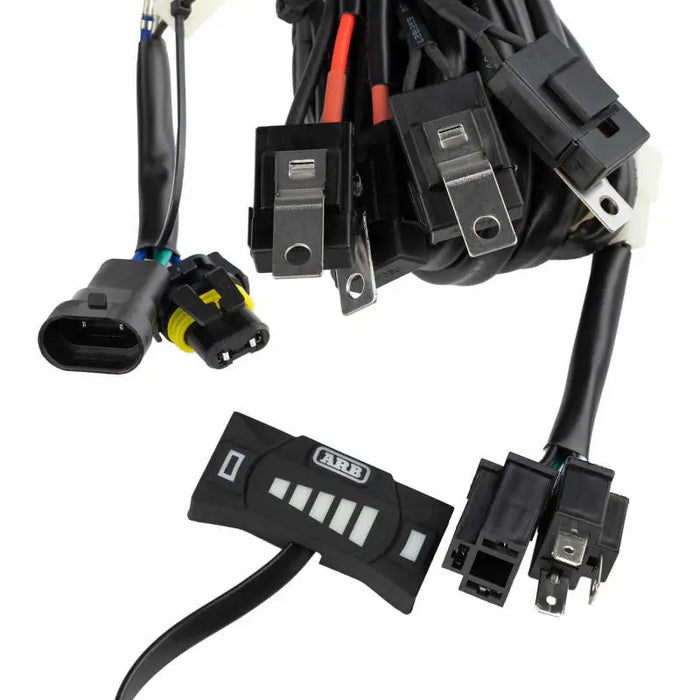 ARB Intensity SOLIS Lighting Loom & Dimmer with car harness, wires, and connectors