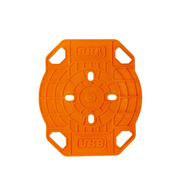 Orange plastic coaster with circular design, part of ARB Jack Base - 15400lbs Load Capacity.