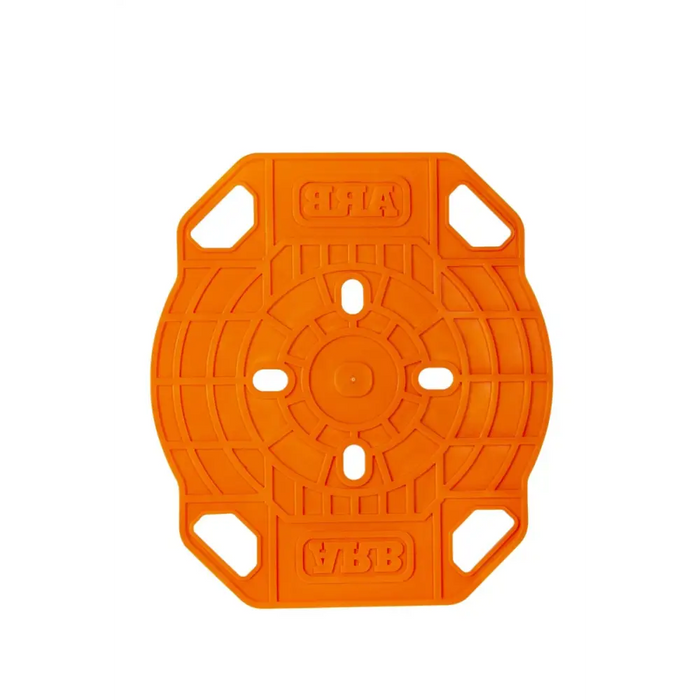 ARB Jack Base - 15400lbs Load Capacity: Orange plastic coaster with circular design