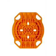 ARB Jack Base - 15400lbs Load Capacity, orange plastic container with circular design