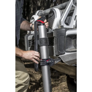 Man using hydraulic technology drill to fix car with ARB Jack.
