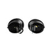 Black motorcycle helmet with yellow light displayed in ARB LED Fog Light Kit - Large.