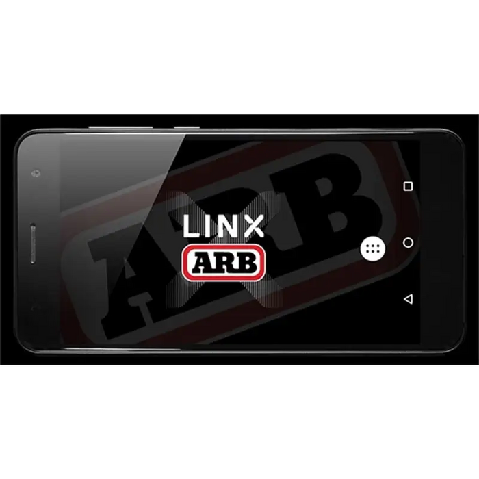 Logo on back of black iPhone displayed on ARB Linx Vehicle Acc Interface.